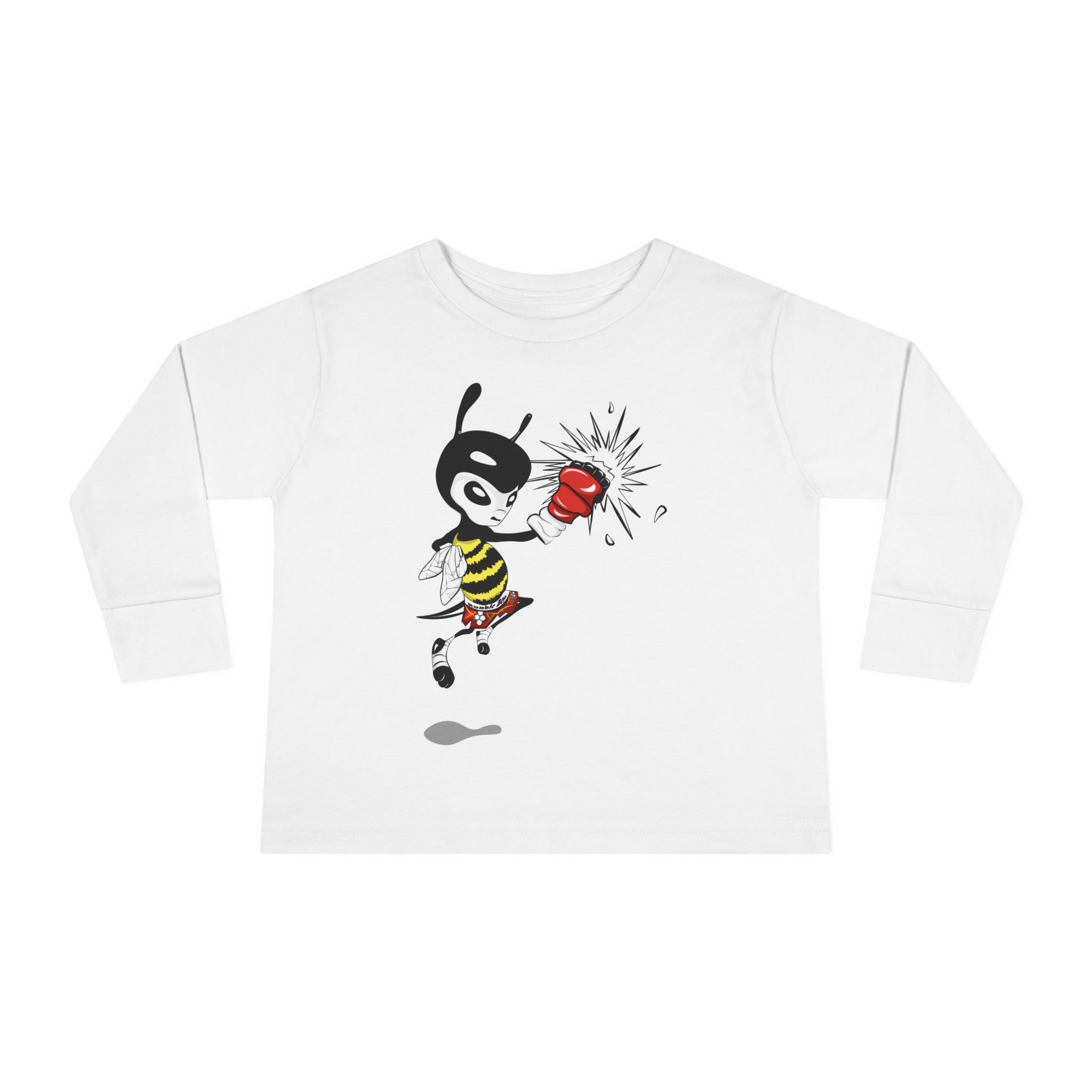 Jumping Fighting Bee Toddler Long Sleeve T-Shirt