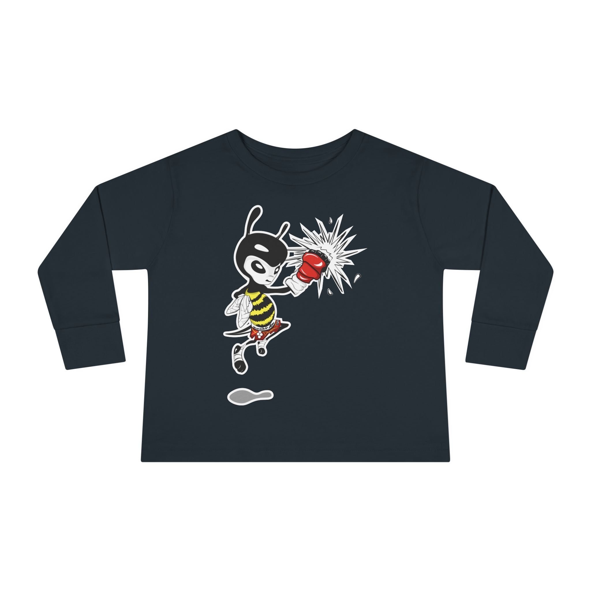 Jumping Fighting Bee Toddler Long Sleeve T-Shirt