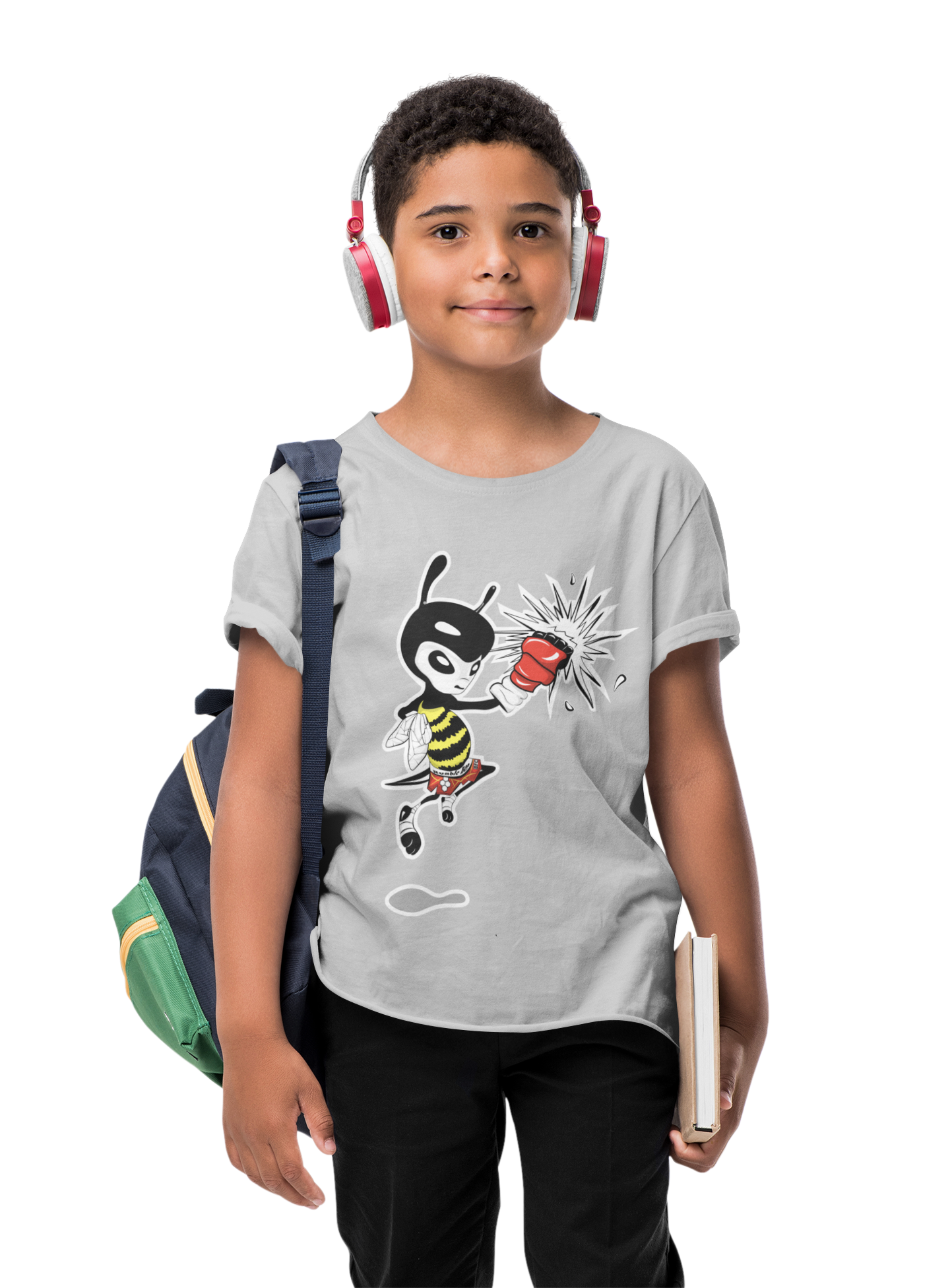 Jumping Fighting Bee Short Sleeve T-Shirt