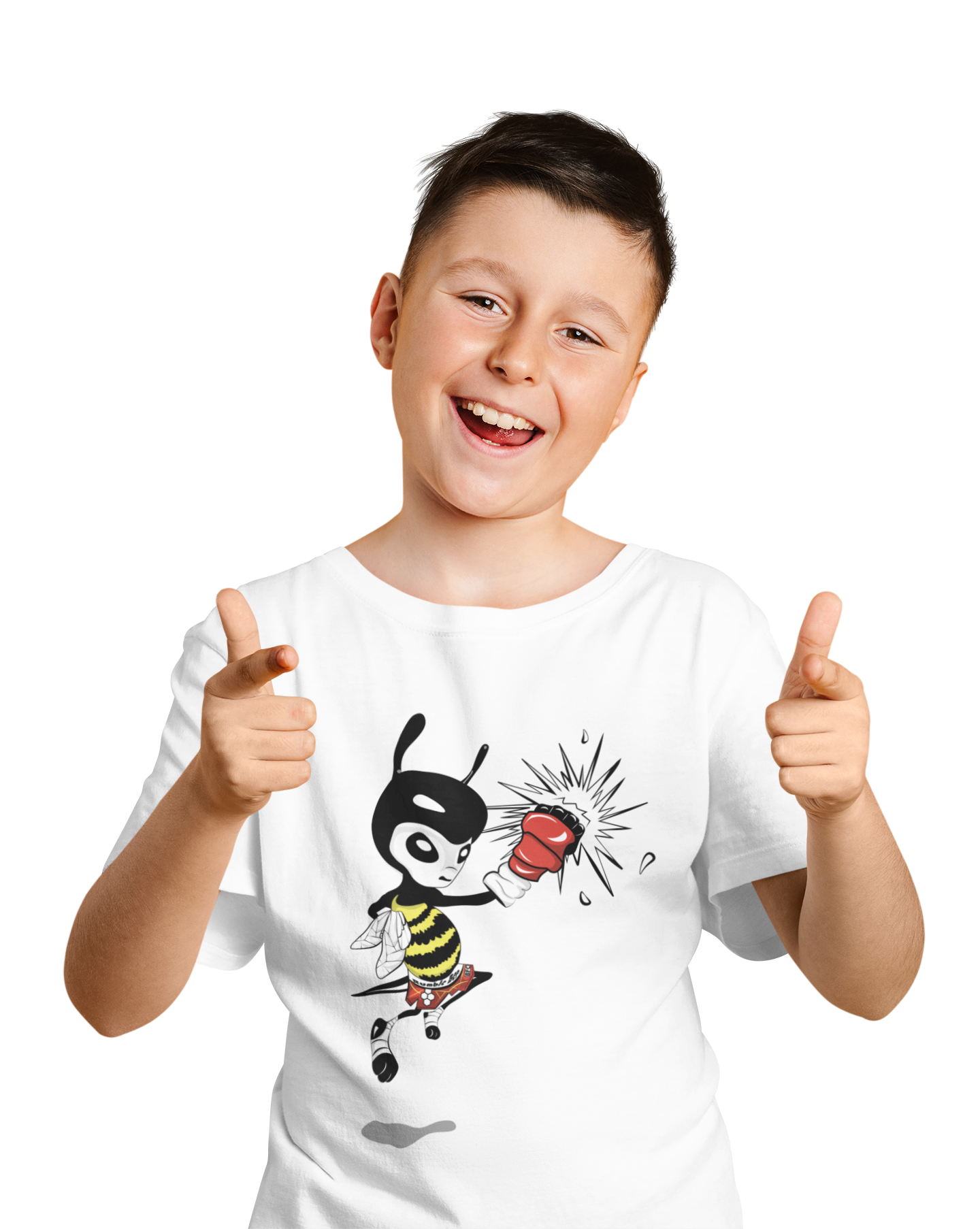 Jumping Fighting Bee Short Sleeve T-Shirt